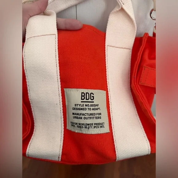 BDG Serena Orange Medium Tote Bag - Picture 4 of 6